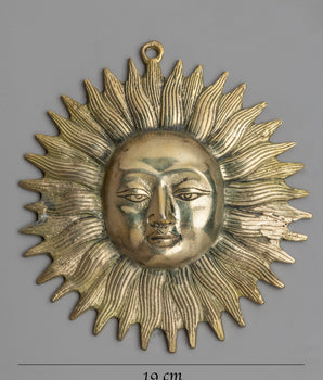 Sun Wall Decor Indoor | Brass Decorative Item