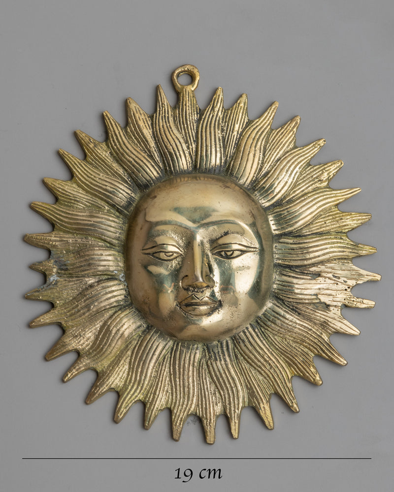 Sun Wall Decor Indoor | Brass Decorative Item