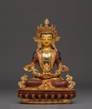 Healing Deity Amitayus Figurine | Traditional Himalayan Art