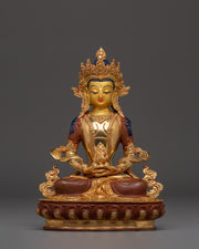 Healing Deity Amitayus Figurine | Traditional Himalayan Art