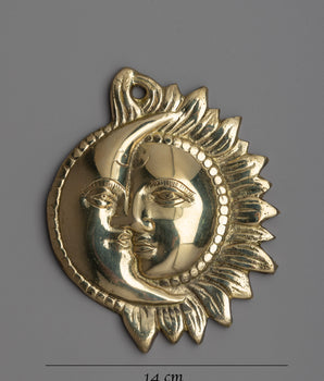 Brass Sun and Moon Decor | Indoor and Outdoor Decor