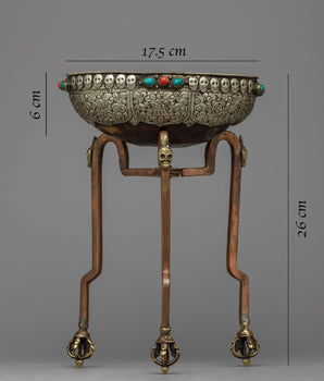 Buddhist Skull Sup"Kapala" | Tibetan Kapala for Offering