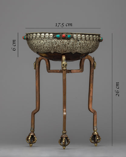 Buddhist Skull Sup"Kapala" | Tibetan Kapala for Offering