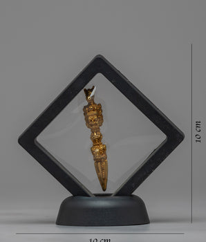 Tibetan Phurba Dagger Inside Frame | Dagger with 24K Gold Plating