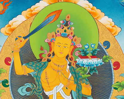 Avalokitesvara Chengrezig Thangka | Traditional Buddhist Paint | Wall Decors