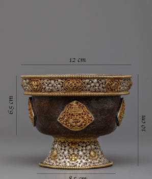 Water Offering Bowls | Traditional Himalayan Artwork