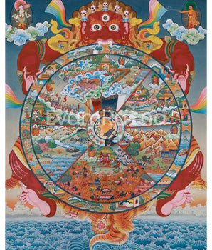 Tibetan Wheel of Life Canvas Print