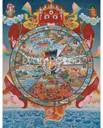 Tibetan Wheel of Life Canvas Print 