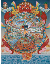 Tibetan Wheel of Life Canvas Print 