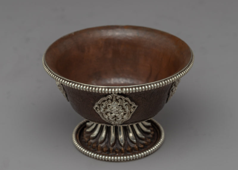 Seven Offering Bowls for Offerings | Silver plated Himalayan Bowls