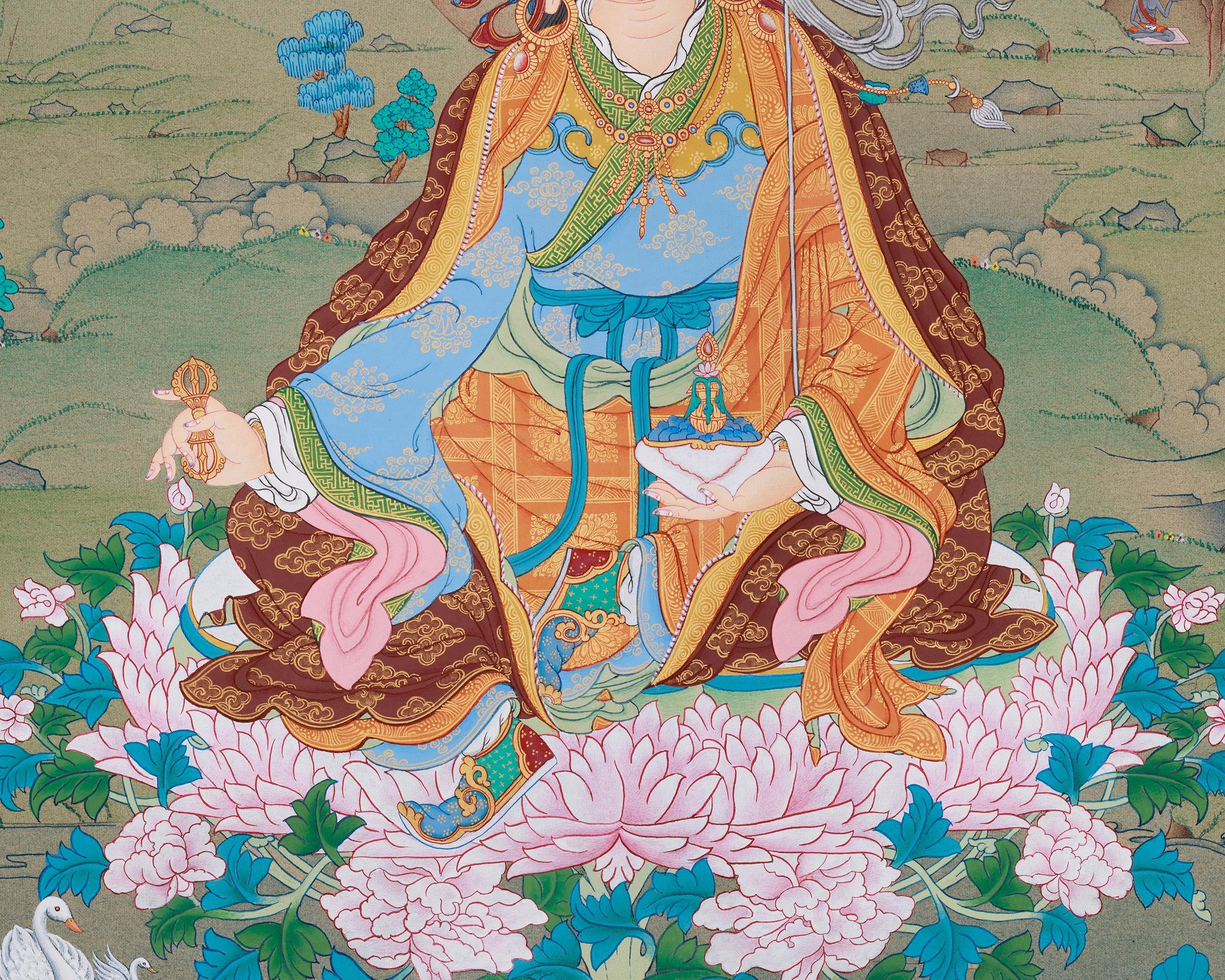 Thangka of Tantric Master Guru Rinpoche | Padmasambhava Artwork