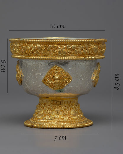 Traditional Buddhist Offering Bowls | Symbolic Altar Decor and Meditation Accessories