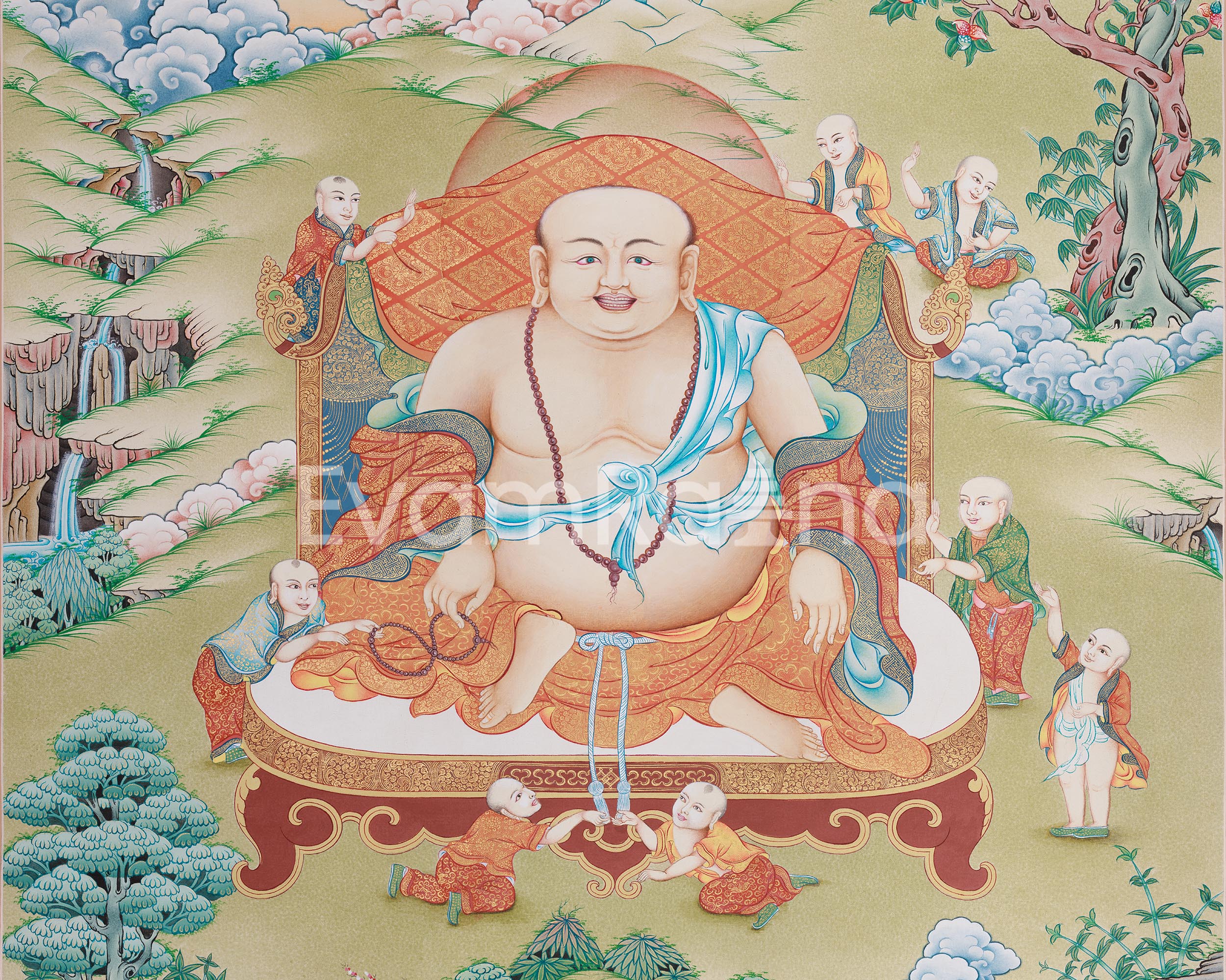 Laughing Buddha Canvas Print | A Symbol of Joy, Prosperity, and Abundance