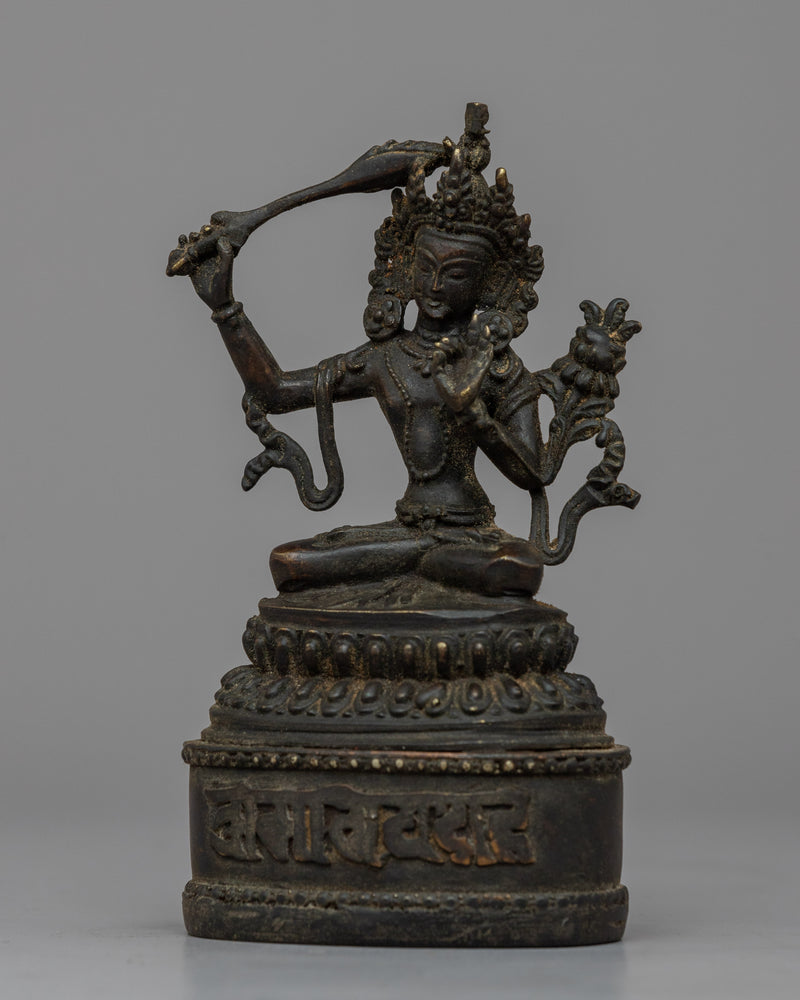 Black Manjushri Statue |  Inspiring Sculpture for Wisdom