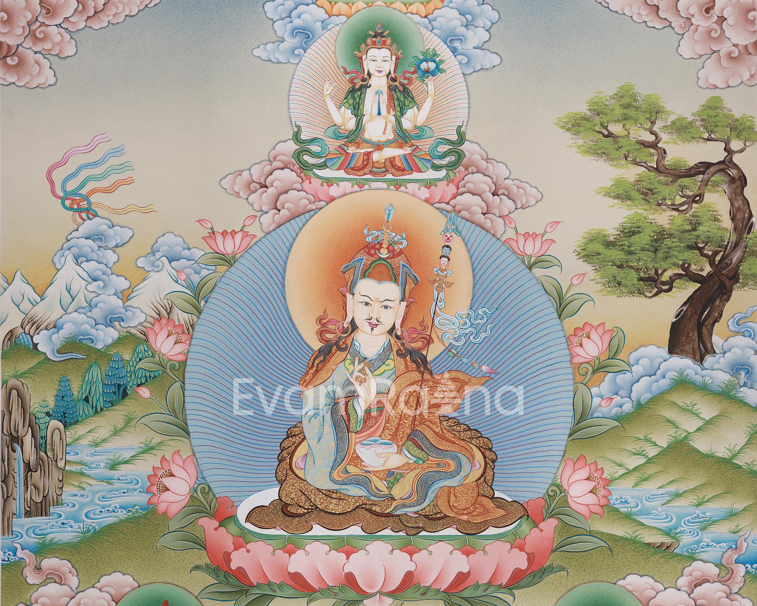 Guru Rinpoche, Padmasambhava Canvas Print | Lotus-Born Master | Buddhist Masters