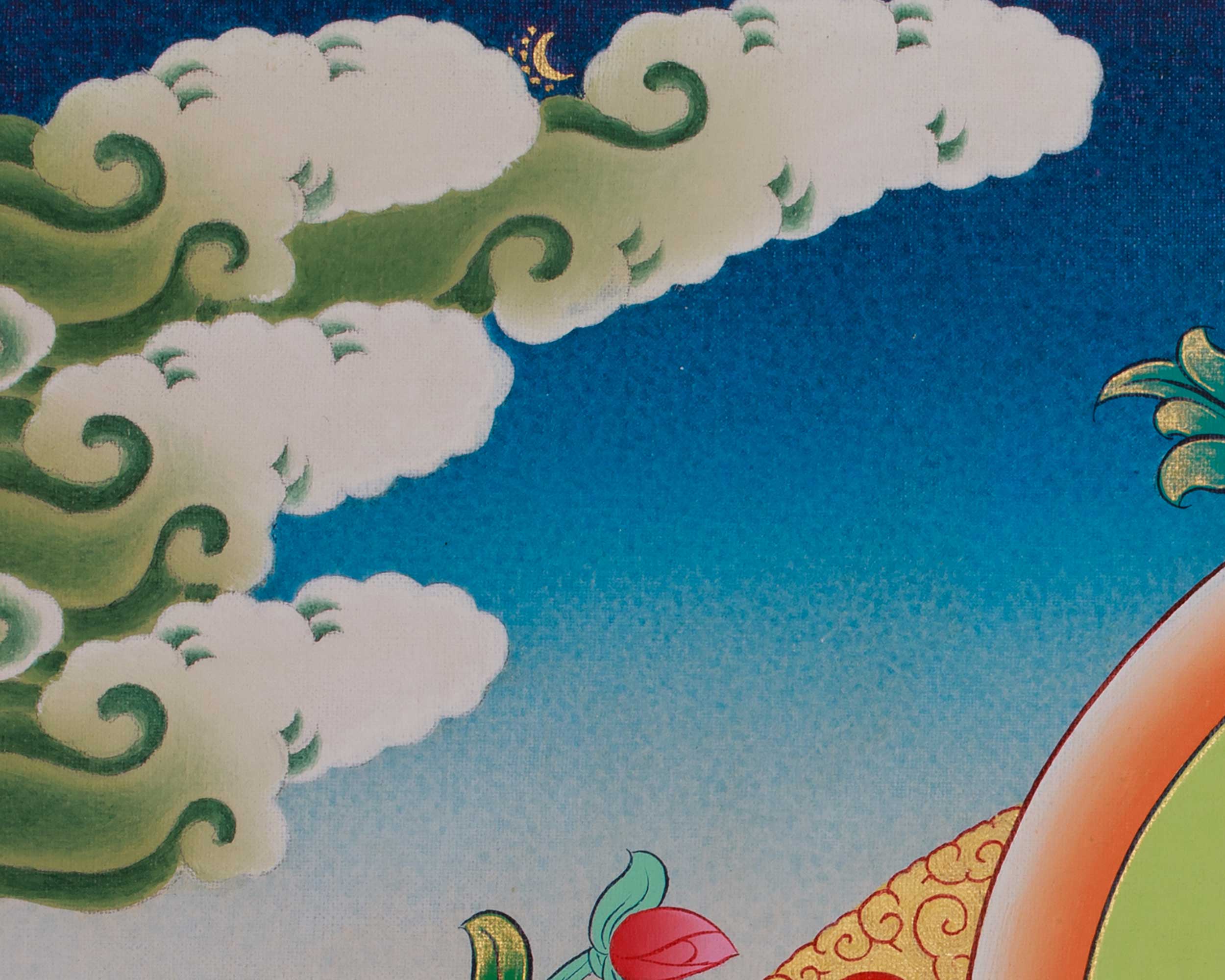 Himalayan Thangka of White Tara | Seven-Eyed Deity | Tibetan Buddhism