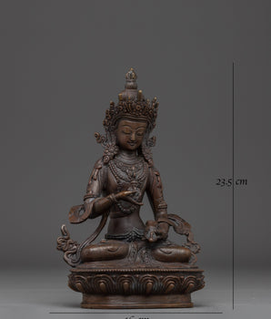 Dark Oxidized Copper Vajrasattva Statue