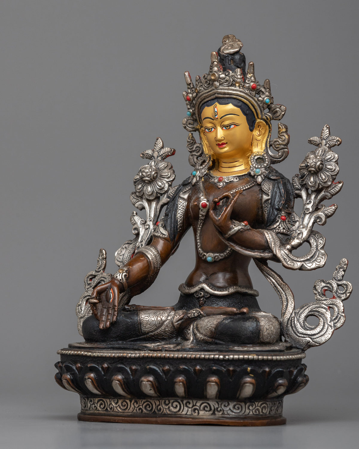 white-tara-silver-plated
