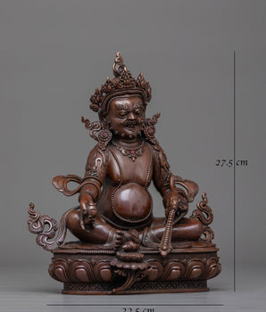 Dzambhala Oxidized Figure Statue | Invite Prosperity and Abundance