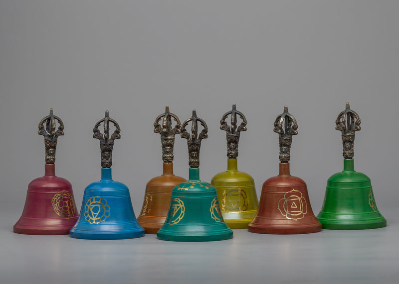 Chakra Bells Set with Vajra | Harmonizing Energy and Activating Spiritual Centers