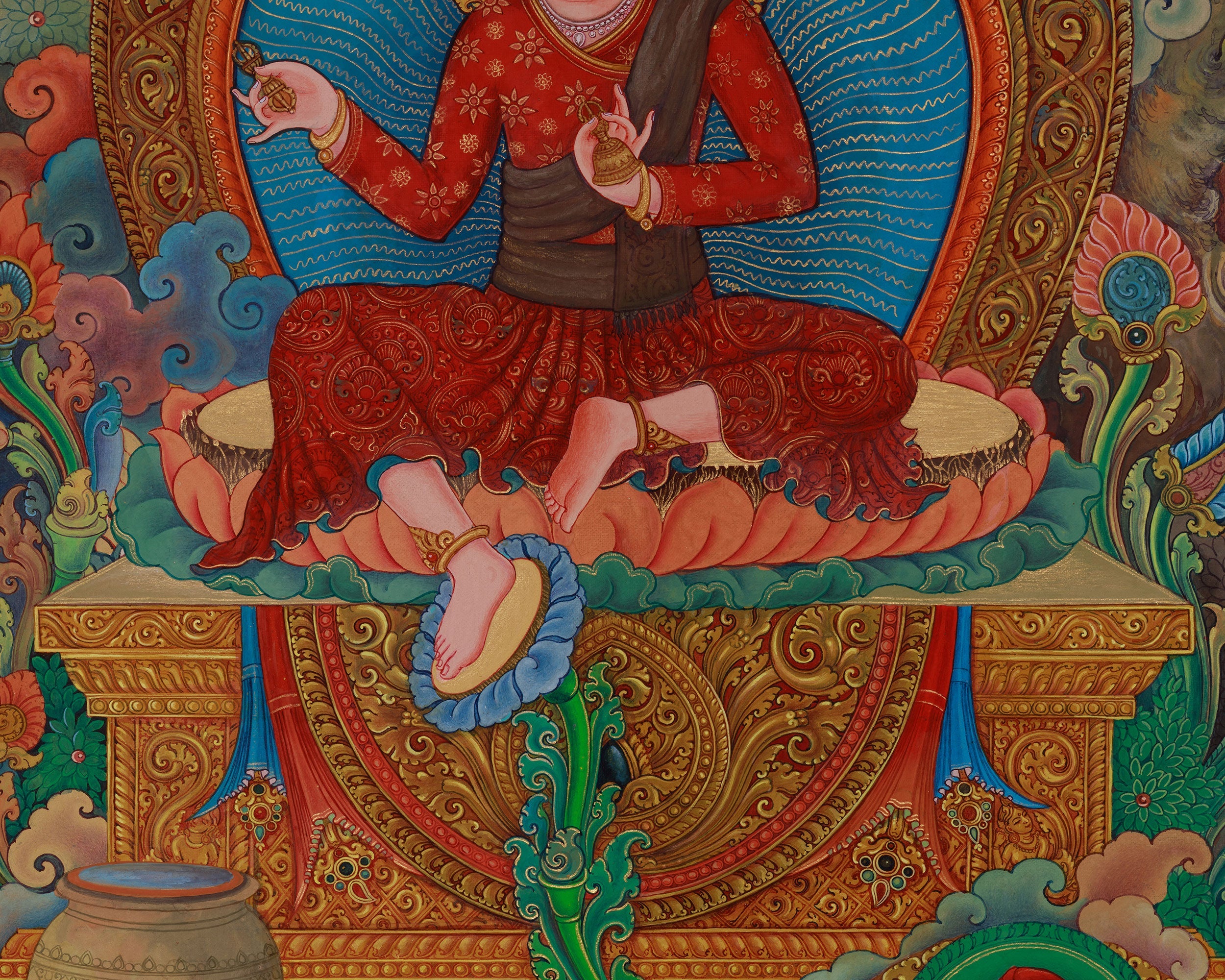 Mahasiddha of Kathmandu Valley | Jamana Gubaju Thangka Print