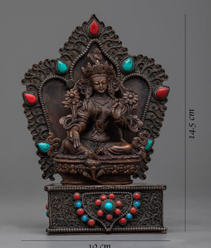 Green Tara Art | Machine Made Statue for Home Décor