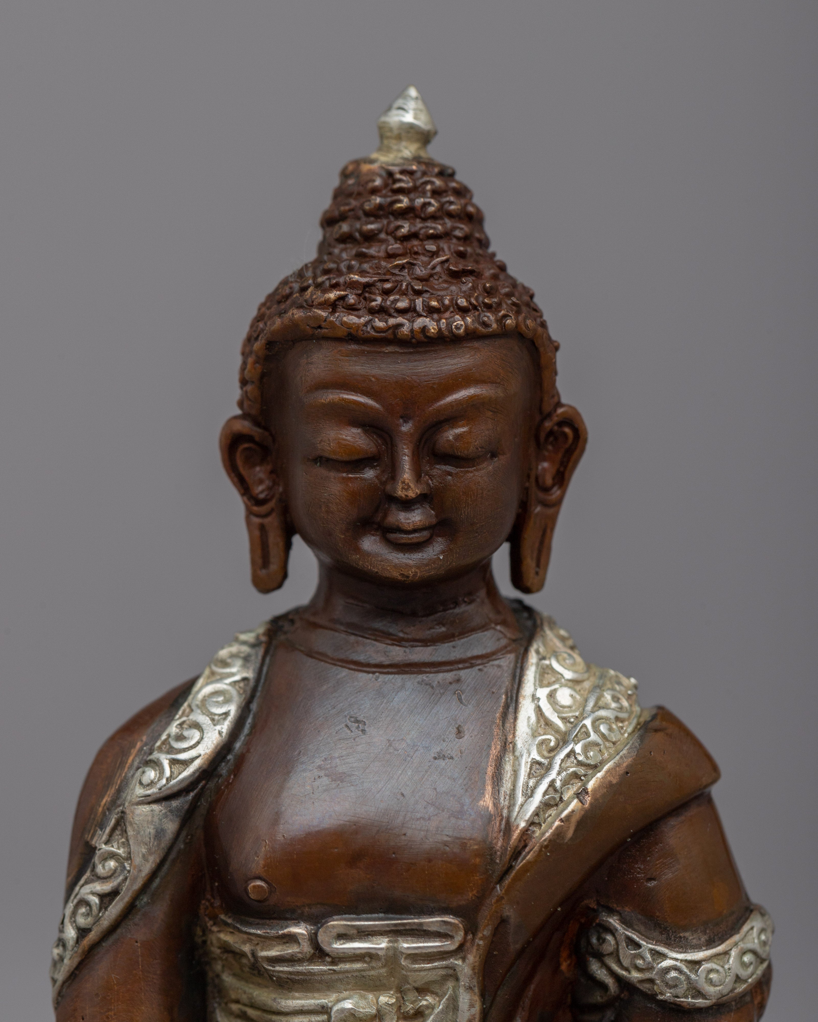 Portable Shakyamuni Buddha Copper Statue | Machine Made Figurine