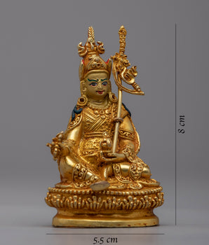 Guru Rinpoche Prayer Statue | 24k Gold Gilded for Spiritual Devotion
