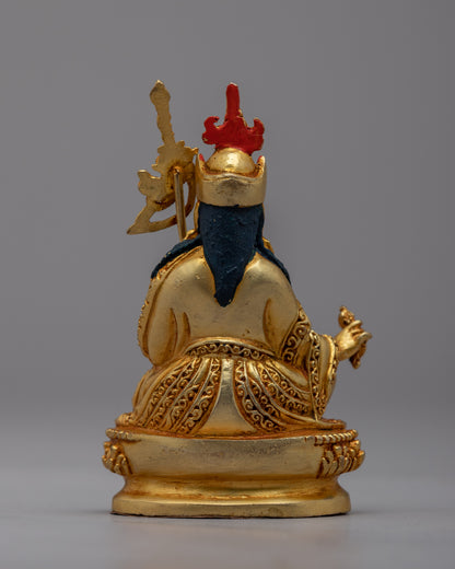 Guru Rinpoche Prayer Statue | 24k Gold Gilded for Spiritual Devotion