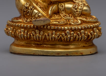 Guru Rinpoche Prayer Statue | 24k Gold Gilded for Spiritual Devotion