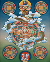 Mandala with Guru Rinpoche Canvas Print