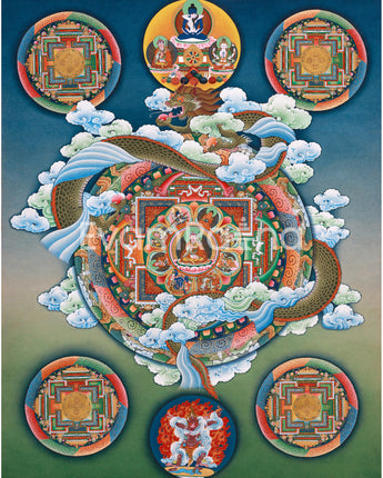 Mandala with Guru Rinpoche Canvas Print