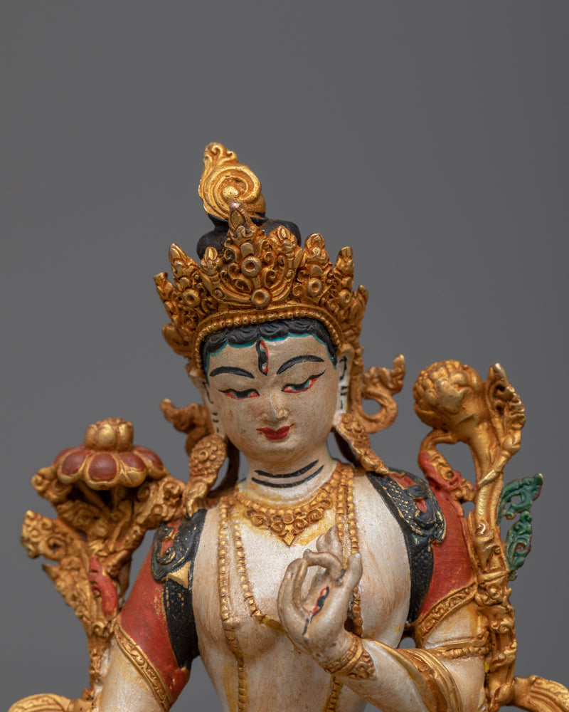 Small White Tara Buddhist Statue | Beautifully Machine crafted Art