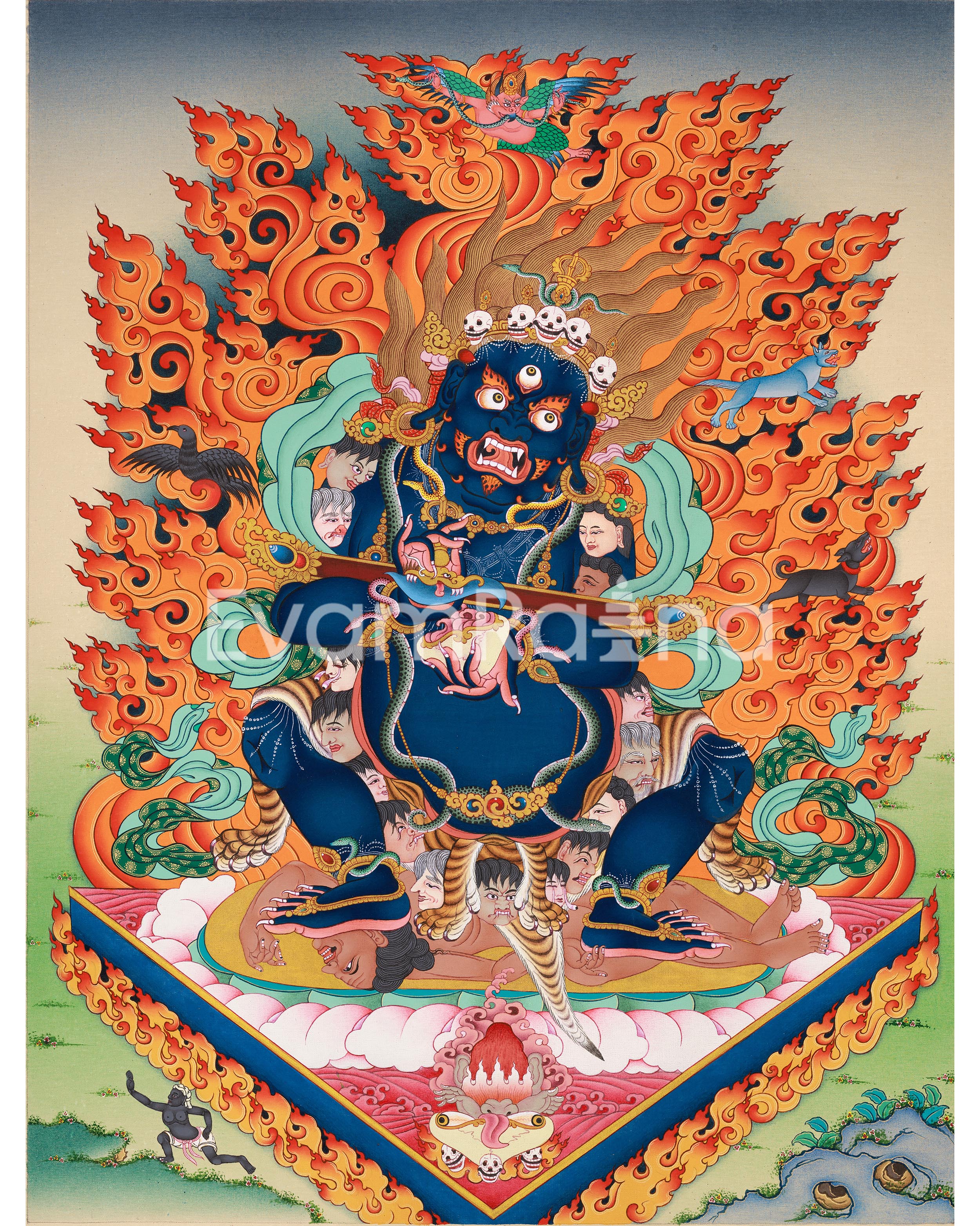 Two-Arms Sakya Mahakala Canvas Print 