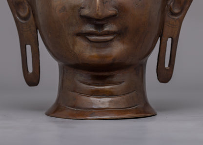 Serene Buddha Head Sculpture | Cultivate Balance and Serenity in Your Environment