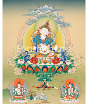 The Supreme Buddha, Vajrasattva Thangka Print
