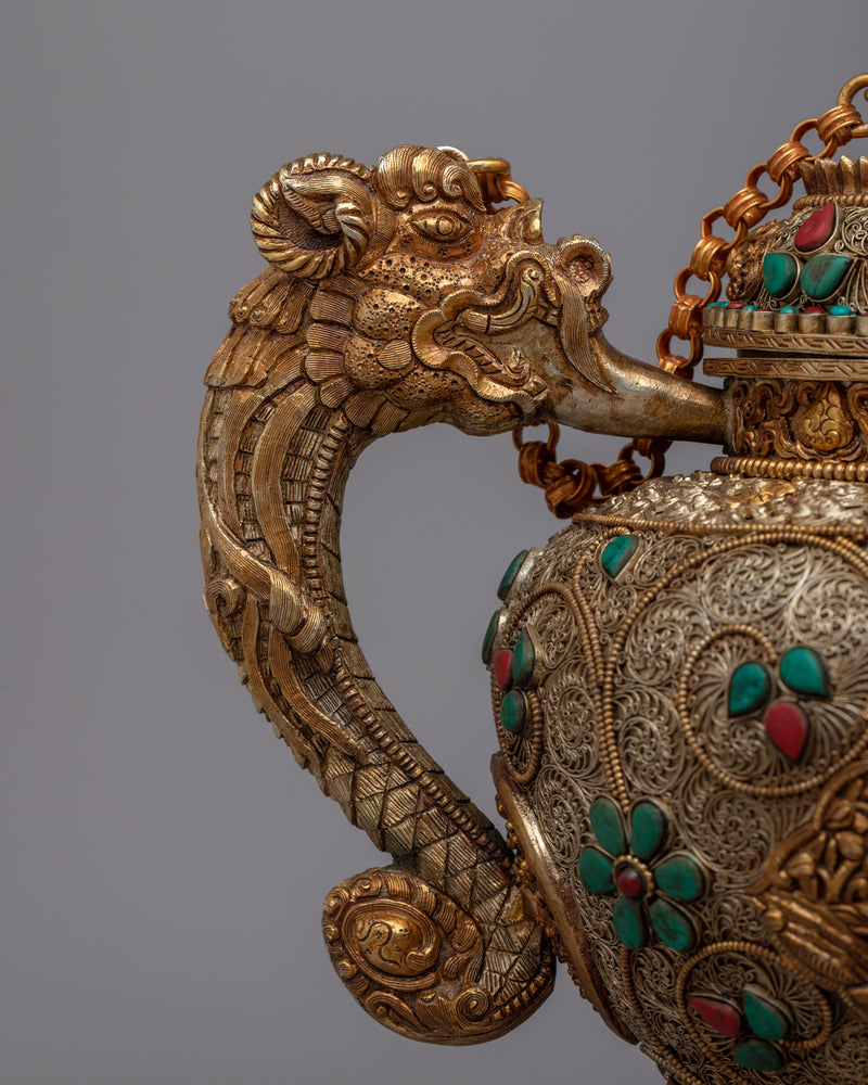 Copper Tea Pot | Embrace Tranquility through Buddhist Artwork