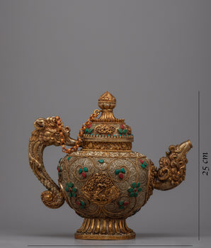 Copper Tea Pot | Embrace Tranquility through Buddhist Artwork