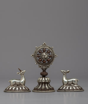 Silver-Plated Dharma Wheel 