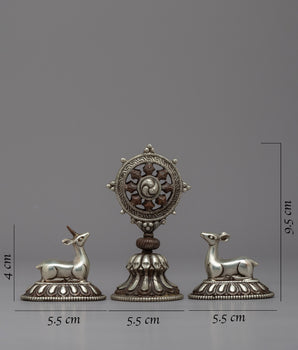 Silver Plated Dharma Wheel | Symbol of Grace and Spiritual Awakening