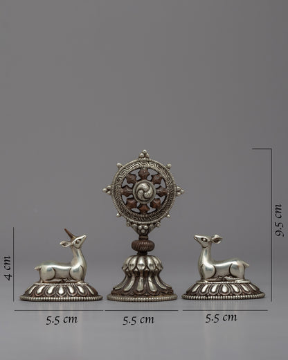 Silver Plated Dharma Wheel | Symbol of Grace and Spiritual Awakening