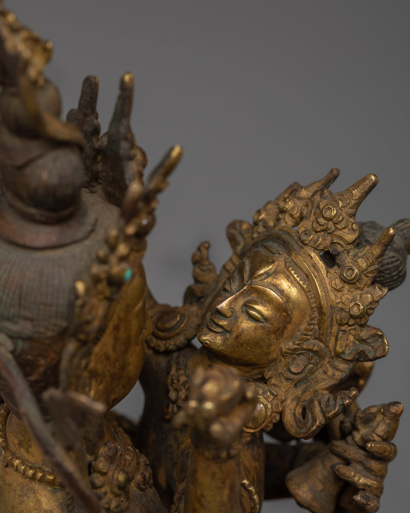 Vajradhara With Consort Statue | Unveiling the Divine Union of Deities