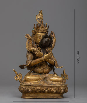 Vajradhara With Consort Statue | Unveiling the Divine Union of Deities