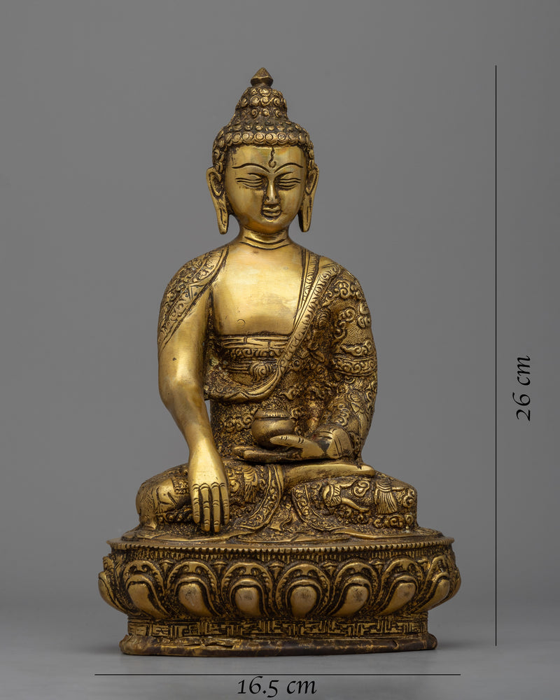 Shakyamuni Buddha Prayer Statue| Magnificent Brass Statues