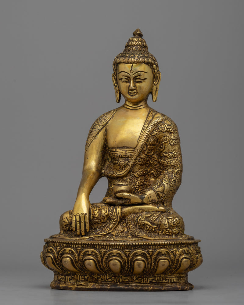 Shakyamuni Buddha Prayer Statue| Magnificent Brass Statues