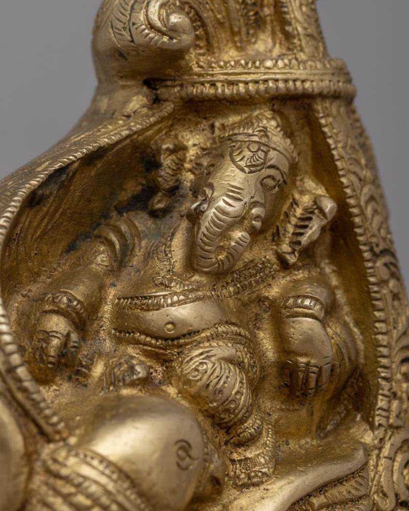 Conch Jai Ganesha Statue | Sacred Hindu Deity for Blessings and Prosperity