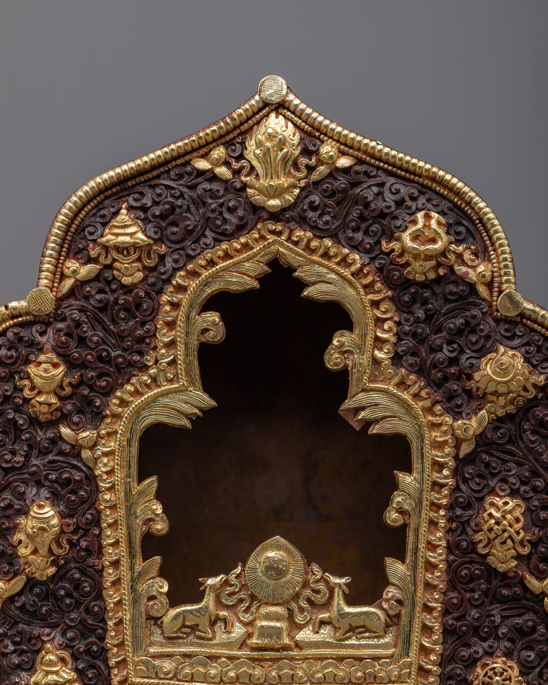 Auspicious Prayer Box Charm"Ghau" for Spiritual Protection | Handcrafted 24k Gold-Plated
