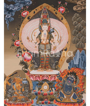 Thousand Armed Bodhisattva Chenrezig Thangka