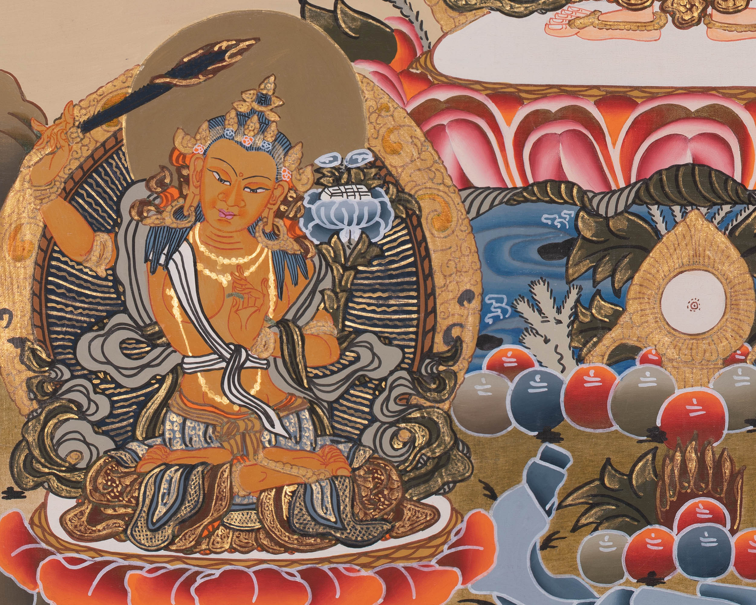 Thousand Armed Bodhisattva Chenrezig Thangka | Tibetan Compassion Buddha Art
