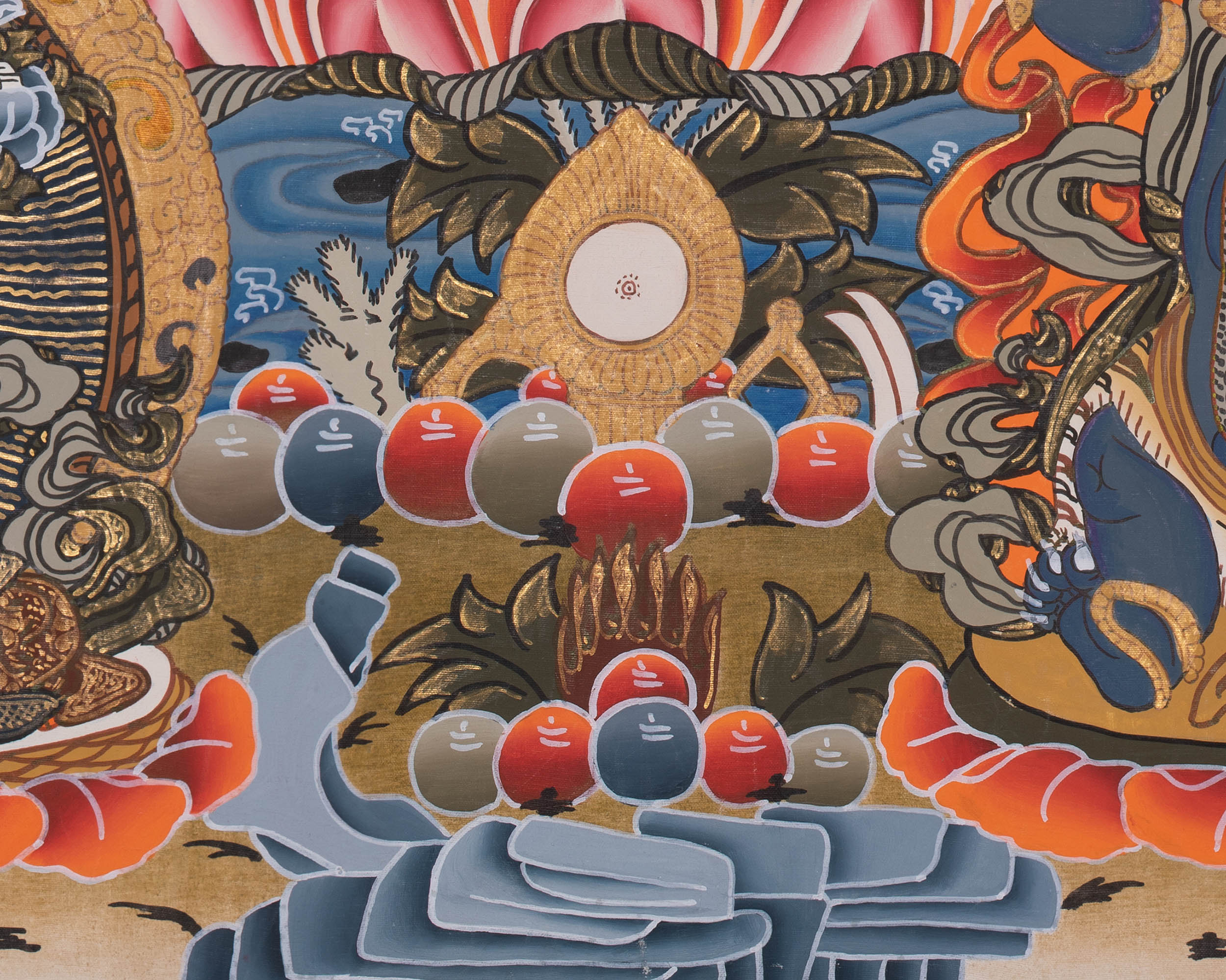 Thousand Armed Bodhisattva Chenrezig Thangka | Tibetan Compassion Buddha Art